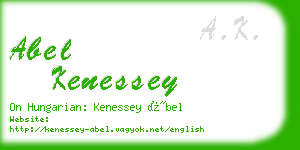 abel kenessey business card